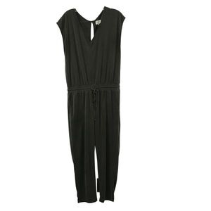 Lou & Grey Green Sleeveless Jumpsuit with Blouson Waist V Neck